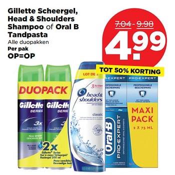 Aanbiedingen Gillette scheergel, head + shoulders shampoo of oral b tandpasta - Huismerk - Plus - Geldig van 03/09/2017 tot 09/09/2017 bij Plus