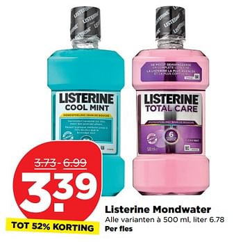 Aanbiedingen Listerine mondwater - Listerine - Geldig van 03/09/2017 tot 09/09/2017 bij Plus