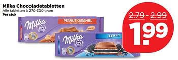 Aanbiedingen Milka chocoladetabletten - Milka - Geldig van 03/09/2017 tot 09/09/2017 bij Plus