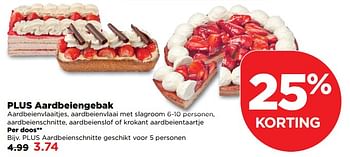 Aanbiedingen Plus aardbeiengebak - Huismerk - Plus - Geldig van 03/09/2017 tot 09/09/2017 bij Plus