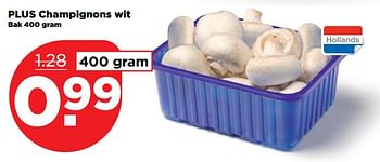 Aanbiedingen Plus champignons wit - Huismerk - Plus - Geldig van 03/09/2017 tot 09/09/2017 bij Plus