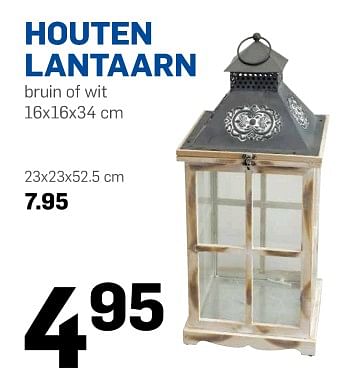 Aanbiedingen Houten lantaarn - Huismerk - Action - Geldig van 30/08/2017 tot 05/09/2017 bij Action