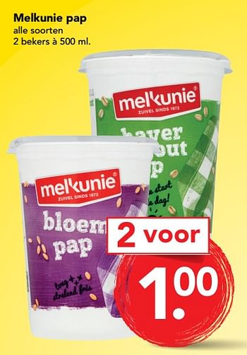 Aanbiedingen Melkunie pap - Melkunie - Geldig van 03/09/2017 tot 09/09/2017 bij Deen Supermarkten