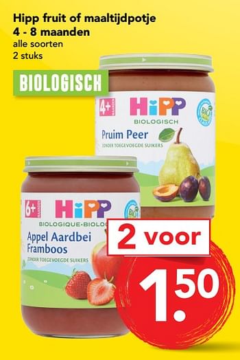 Aanbiedingen Hipp fruit of maaltijdpotje 4 - 8 maanden - Hipp - Geldig van 03/09/2017 tot 09/09/2017 bij Deen Supermarkten