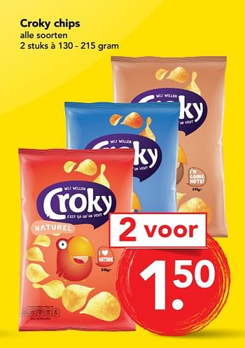 Aanbiedingen Croky chips - Croky - Geldig van 03/09/2017 tot 09/09/2017 bij Deen Supermarkten