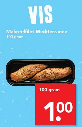 Aanbiedingen Makreelfilet mediterranee - Huismerk deen supermarkt - Geldig van 03/09/2017 tot 09/09/2017 bij Deen Supermarkten