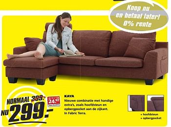 Aanbiedingen Kaya - Huismerk - Seats and Sofas - Geldig van 04/09/2017 tot 09/09/2017 bij Seats and Sofas