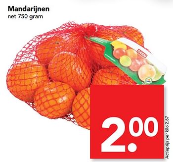 Aanbiedingen Mandarijnen - Huismerk deen supermarkt - Geldig van 03/09/2017 tot 09/09/2017 bij Deen Supermarkten