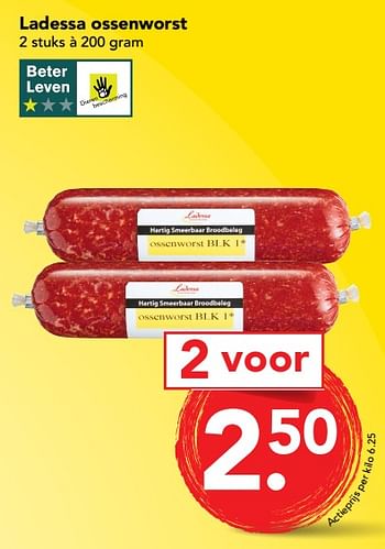 Aanbiedingen Ladessa ossenworst - Ladessa - Geldig van 03/09/2017 tot 09/09/2017 bij Deen Supermarkten