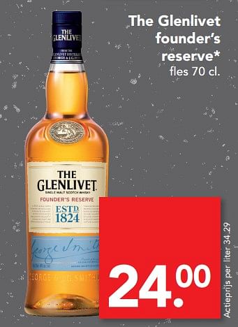 Aanbiedingen The glenlivet founder`s reserve - The glenlivet - Geldig van 03/09/2017 tot 09/09/2017 bij Deen Supermarkten