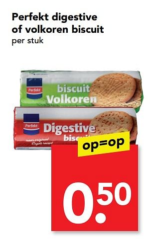 Aanbiedingen Perfekt digestive of volkoren biscuit - Perfekt - Geldig van 03/09/2017 tot 05/09/2017 bij Deen Supermarkten