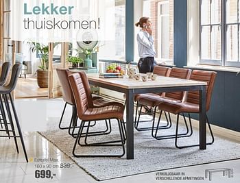 Aanbiedingen Eettafel max - Huismerk - Goossens - Geldig van 28/08/2017 tot 01/10/2017 bij Goossens Wonen & Slapen