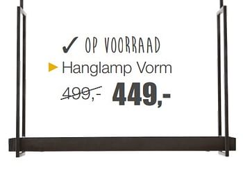 Aanbiedingen Hanglamp vorm - Huismerk - Goossens - Geldig van 28/08/2017 tot 01/10/2017 bij Goossens Wonen & Slapen