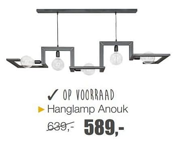 Aanbiedingen Hanglamp anouk - Huismerk - Goossens - Geldig van 28/08/2017 tot 01/10/2017 bij Goossens Wonen & Slapen