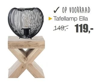 Aanbiedingen Tafellamp ella - Huismerk - Goossens - Geldig van 28/08/2017 tot 01/10/2017 bij Goossens Wonen & Slapen
