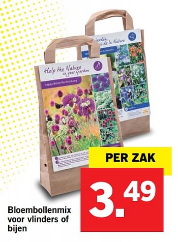 Aanbiedingen Bloembollenmix voor vlinders of bijen - Huismerk - Lidl - Geldig van 04/09/2017 tot 10/09/2017 bij Lidl