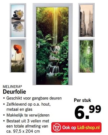 Aanbiedingen Deurfolie - Melinera - Geldig van 04/09/2017 tot 10/09/2017 bij Lidl