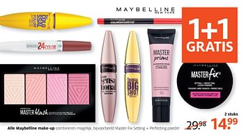Aanbiedingen Alle maybelline make-up - Maybelline - Geldig van 04/09/2017 tot 10/09/2017 bij Etos