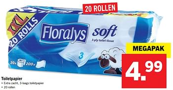 Aanbiedingen Toiletpapier - Floralys - Geldig van 04/09/2017 tot 10/09/2017 bij Lidl