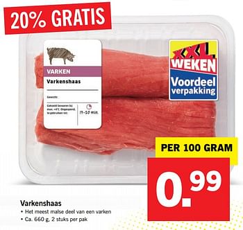 Aanbiedingen Varkenshaas - Huismerk - Lidl - Geldig van 04/09/2017 tot 10/09/2017 bij Lidl
