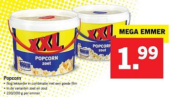 Aanbiedingen Popcorn - Huismerk - Lidl - Geldig van 04/09/2017 tot 10/09/2017 bij Lidl