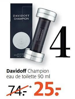 Aanbiedingen Davidoff champion eau de toilette - Davidoff - Geldig van 04/09/2017 tot 10/09/2017 bij Etos