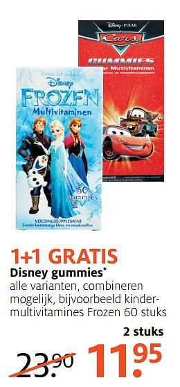 Aanbiedingen Disney gummies - Disney  Frozen - Geldig van 04/09/2017 tot 10/09/2017 bij Etos