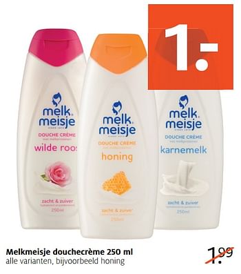 Aanbiedingen Melkmeisje douchecrème - Melkmeisje - Geldig van 04/09/2017 tot 10/09/2017 bij Etos