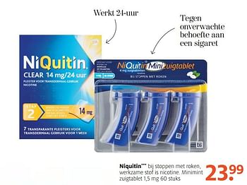 Aanbiedingen Niquitin - Niquitin - Geldig van 04/09/2017 tot 10/09/2017 bij Etos