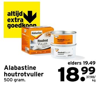 Aanbiedingen Alabastine houtrotvuller - Alabastine - Geldig van 04/09/2017 tot 10/09/2017 bij Gamma