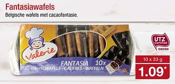 Aanbiedingen Fantasiawafels belgische wafels met cacaofantasie - Valerie - Geldig van 04/09/2017 tot 10/09/2017 bij Aldi