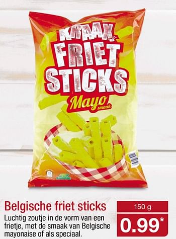 Aanbiedingen Belgische friet sticks - Huismerk - Aldi - Geldig van 04/09/2017 tot 10/09/2017 bij Aldi