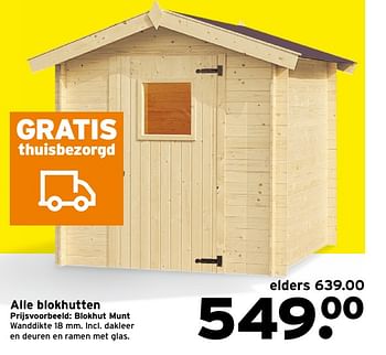 Aanbiedingen Blokhut munt - Huismerk - Gamma - Geldig van 04/09/2017 tot 10/09/2017 bij Gamma