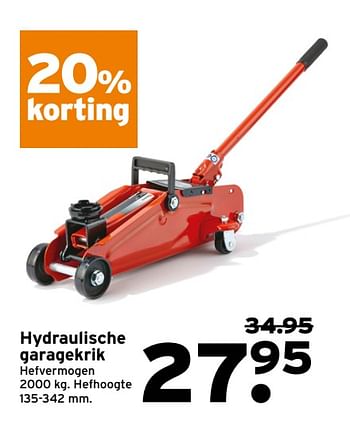Aanbiedingen Hydraulische garagekrik - Huismerk - Gamma - Geldig van 04/09/2017 tot 10/09/2017 bij Gamma
