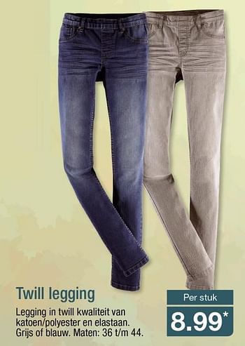 Aanbiedingen Twill legging - Huismerk - Aldi - Geldig van 04/09/2017 tot 10/09/2017 bij Aldi