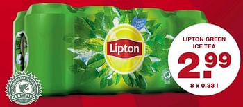 Aanbiedingen Lipton green ice tea - Lipton - Geldig van 04/09/2017 tot 10/09/2017 bij Aldi