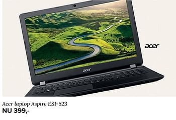 Aanbiedingen Acer laptop aspire es1-523 - Acer - Geldig van 04/09/2017 tot 10/09/2017 bij Kijkshop