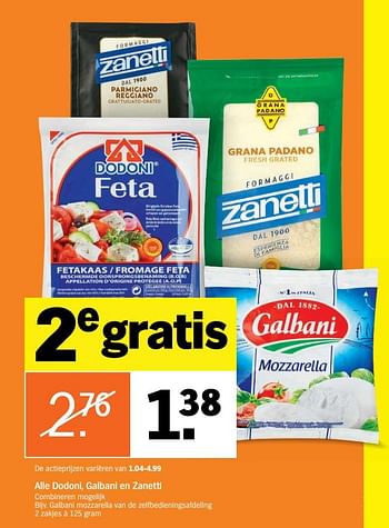 Aanbiedingen Galbani mozzarella van de zelfbedieningsafdeling - Galbani - Geldig van 04/09/2017 tot 10/09/2017 bij Albert Heijn