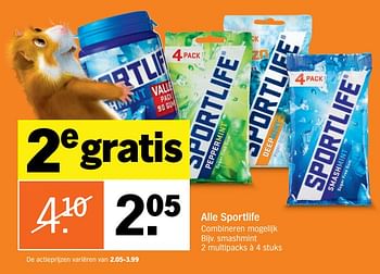 Aanbiedingen Alle sportlife - Sportlife - Geldig van 04/09/2017 tot 10/09/2017 bij Albert Heijn