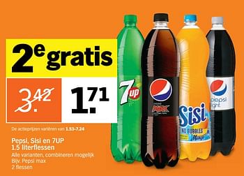 Aanbiedingen Pepsi, sisi en 7up - Huismerk - Albert Heijn - Geldig van 04/09/2017 tot 10/09/2017 bij Albert Heijn