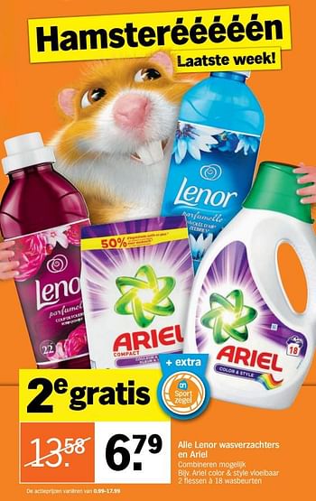Aanbiedingen Ariel color + style vloeibaar - Ariel - Geldig van 04/09/2017 tot 10/09/2017 bij Albert Heijn