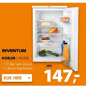 Aanbiedingen Inventum koeler kk500 - Inventum - Geldig van 04/09/2017 tot 10/09/2017 bij Expert