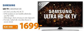 Aanbiedingen Samsung led tv ue65mu6120 - Samsung - Geldig van 04/09/2017 tot 10/09/2017 bij Expert