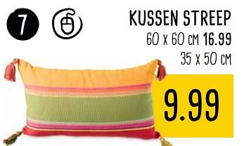 Aanbiedingen Kussen streep - Huismerk - Xenos - Geldig van 04/09/2017 tot 17/09/2017 bij Xenos