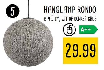 Aanbiedingen Hanglamp rondo - Huismerk - Xenos - Geldig van 04/09/2017 tot 17/09/2017 bij Xenos