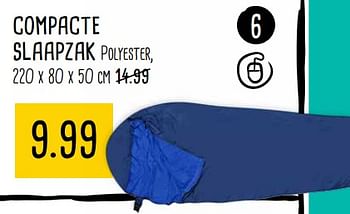 Aanbiedingen Compacte slaapzak polyester - Huismerk - Xenos - Geldig van 04/09/2017 tot 17/09/2017 bij Xenos