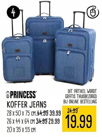 Aanbiedingen Koffer jeans - Princess - Geldig van 04/09/2017 tot 17/09/2017 bij Xenos