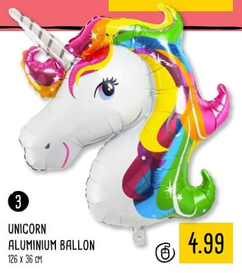 Aanbiedingen Unicorn aluminium ballon - Huismerk - Xenos - Geldig van 04/09/2017 tot 17/09/2017 bij Xenos