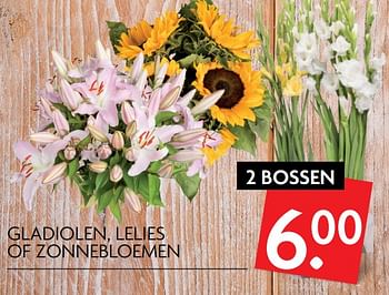 Aanbiedingen Gladiolen, lelies of zonnebloemen - Huismerk - Deka Markt - Geldig van 07/09/2017 tot 10/09/2017 bij Deka Markt