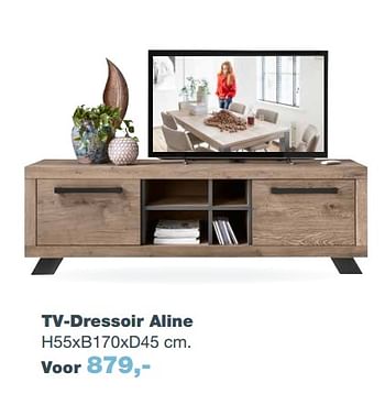 Aanbiedingen Tv-dressoir aline - Huismerk - INhouse - Geldig van 04/09/2017 tot 01/10/2017 bij INhouse